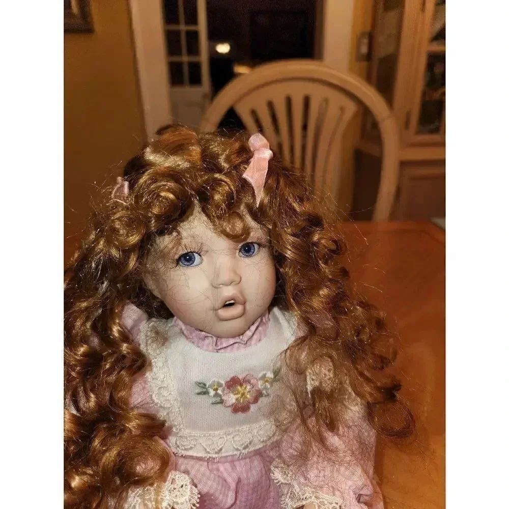 Vintage Danbury mint little girl porcelain doll